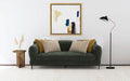 Jade Chenille Upholstered Modern Track Arm Sofa Green - Walo Furniture