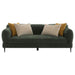 Jade Chenille Upholstered Modern Track Arm Sofa Green - Walo Furniture