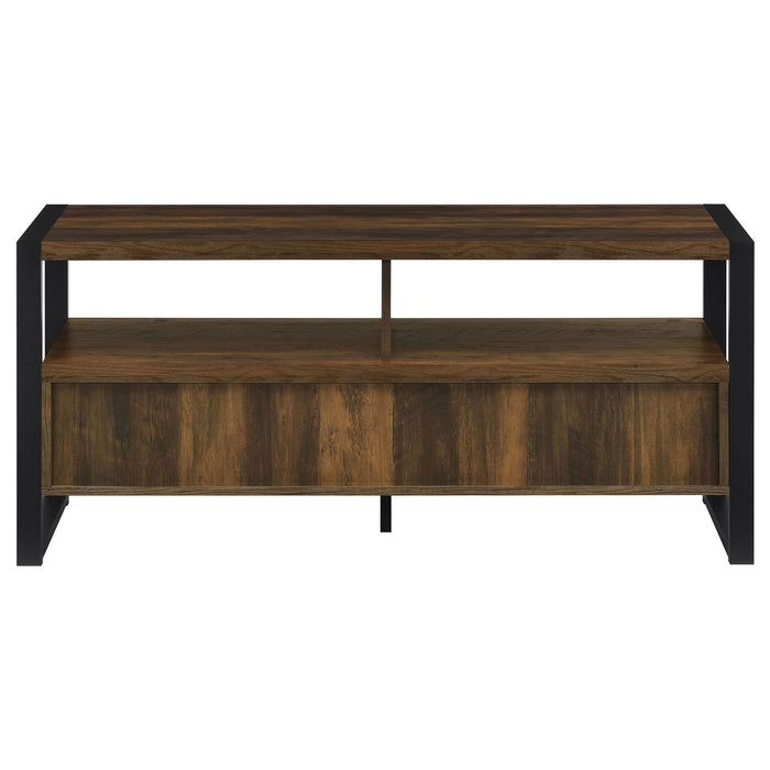 James 2 - drawer Engineered Wood 48" TV Stand Dark Pine - Walo Furniture