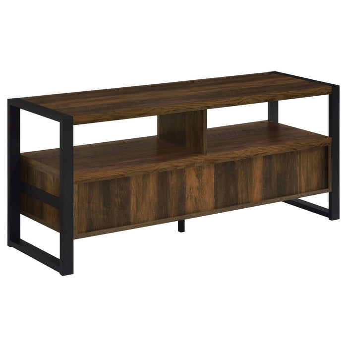 James 2 - drawer Engineered Wood 48" TV Stand Dark Pine - Walo Furniture