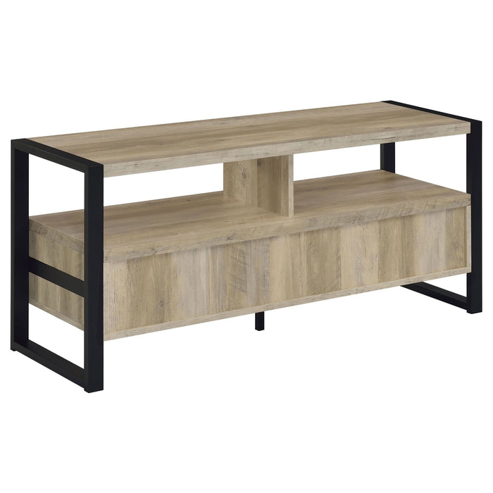 James 2 - drawer Engineered Wood 48" TV Stand Distressed Pine - Walo Furniture