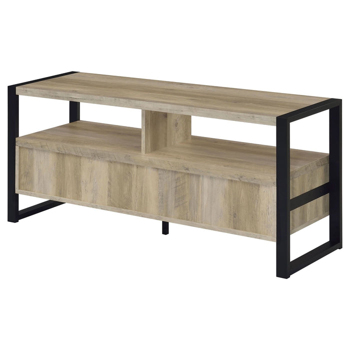 James 2 - drawer Engineered Wood 48" TV Stand Distressed Pine - Walo Furniture