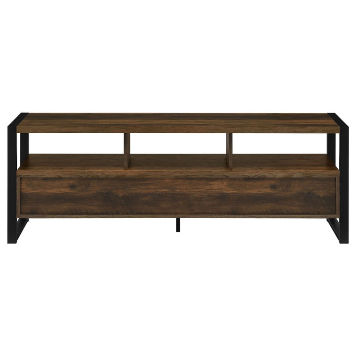 James 3 - drawer Engineered Wood 60" TV Stand Dark Pine - Walo Furniture