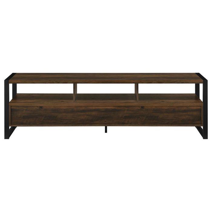 James 3 - drawer Engineered Wood 71" TV Stand Dark Pine - Walo Furniture