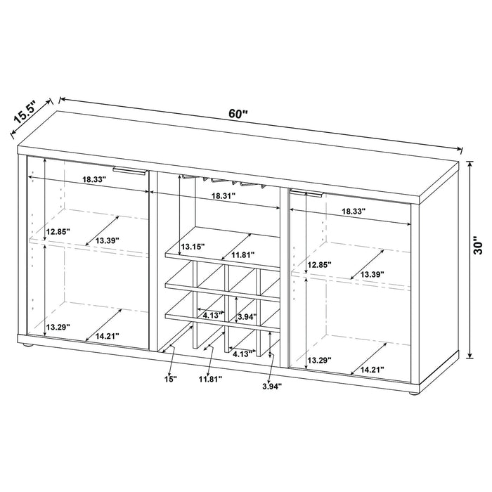 Jamestown 2 - door Composite Wood Sideboard Buffet Mango - Walo Furniture