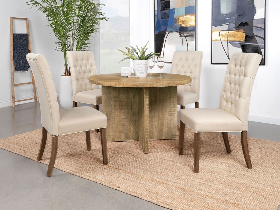 Jamestown Round 47 - inch Composite Wood Dining Table Mango - Walo Furniture