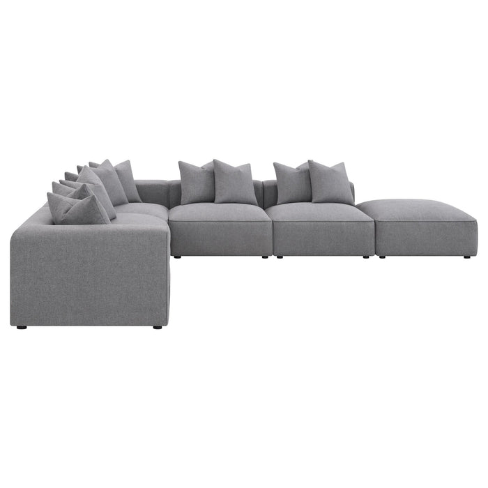 Jennifer 6 - piece Upholstered Modular Sectional Grey - Walo Furniture