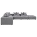 Jennifer 6 - piece Upholstered Modular Sectional Grey - Walo Furniture