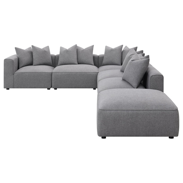 Jennifer 6 - piece Upholstered Modular Sectional Grey - Walo Furniture