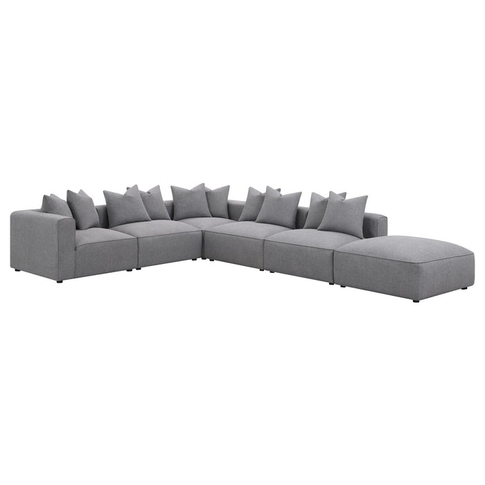 Jennifer 6 - piece Upholstered Modular Sectional Grey - Walo Furniture