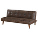 Jenson Upholstered Tufted Convertible Sofa Bed Dark Coffee - Walo Furniture