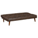 Jenson Upholstered Tufted Convertible Sofa Bed Dark Coffee - Walo Furniture