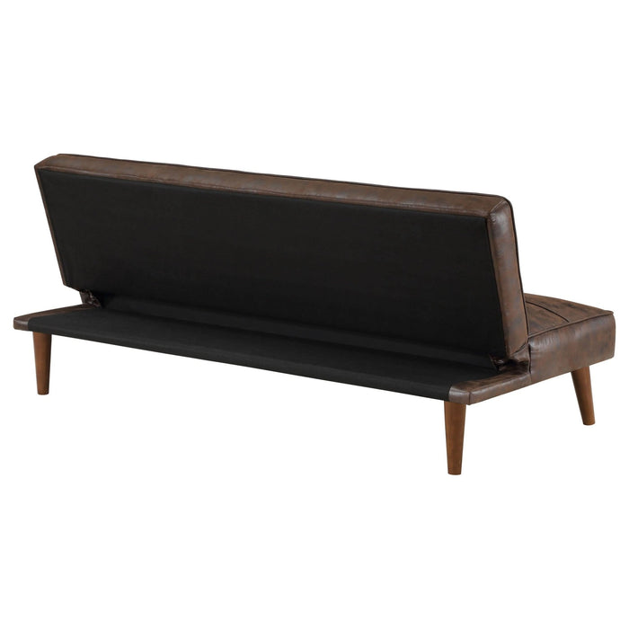 Jenson Upholstered Tufted Convertible Sofa Bed Dark Coffee - Walo Furniture