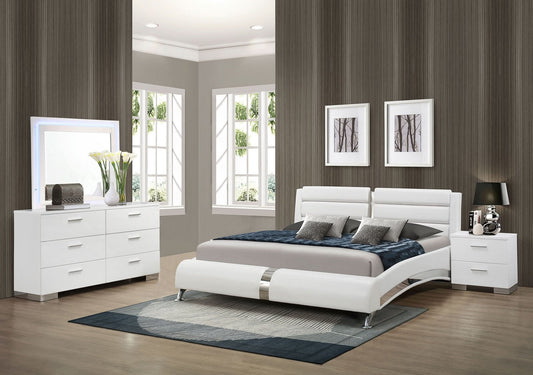 Jeremaine 4 - piece California King Bedroom Set White - Walo Furniture