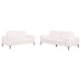 Jessel 2 - piece Chenille Upholstered Sofa Set Ivory - Walo Furniture