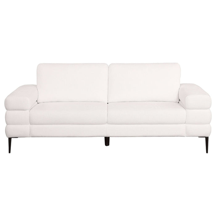 Jessel 2 - piece Chenille Upholstered Sofa Set Ivory - Walo Furniture