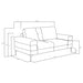 Jessel 2 - piece Chenille Upholstered Sofa Set Ivory - Walo Furniture