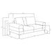 Jessel 3 - piece Chenille Upholstered Sofa Set Ivory - Walo Furniture