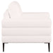 Jessel Chenille Upholstered Track Arm Chair Ivory - Walo Furniture