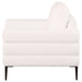 Jessel Chenille Upholstered Track Arm Chair Ivory - Walo Furniture