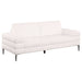 Jessel Chenille Upholstered Track Arm Sofa Ivory - Walo Furniture