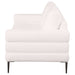 Jessel Chenille Upholstered Track Arm Sofa Ivory - Walo Furniture