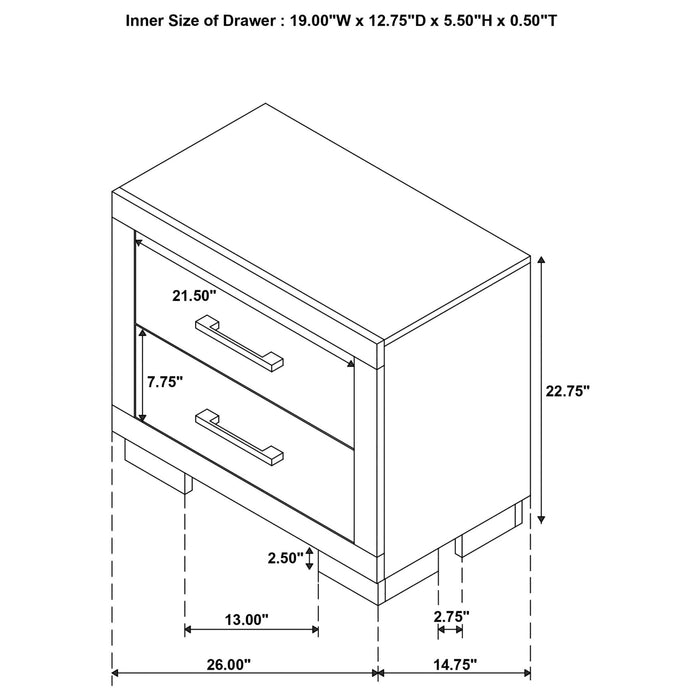 Jessica 5 - piece Eastern King LED Bedroom Set Snow White - Walo Furniture