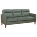 Jonah 2 - piece Upholstered Track Arm Sofa Set Green - Walo Furniture