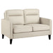 Jonah 2 - piece Upholstered Track Arm Sofa Set Ivory - Walo Furniture