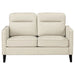 Jonah 2 - piece Upholstered Track Arm Sofa Set Ivory - Walo Furniture