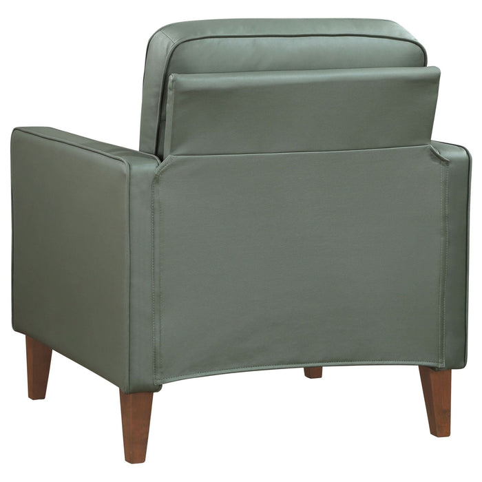 Jonah 3 - piece Upholstered Track Arm Sofa Set Green - Walo Furniture