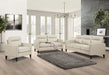 Jonah 3 - piece Upholstered Track Arm Sofa Set Ivory - Walo Furniture