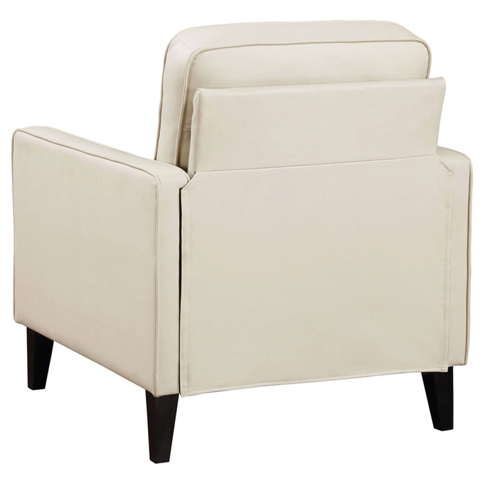 Jonah 3 - piece Upholstered Track Arm Sofa Set Ivory - Walo Furniture