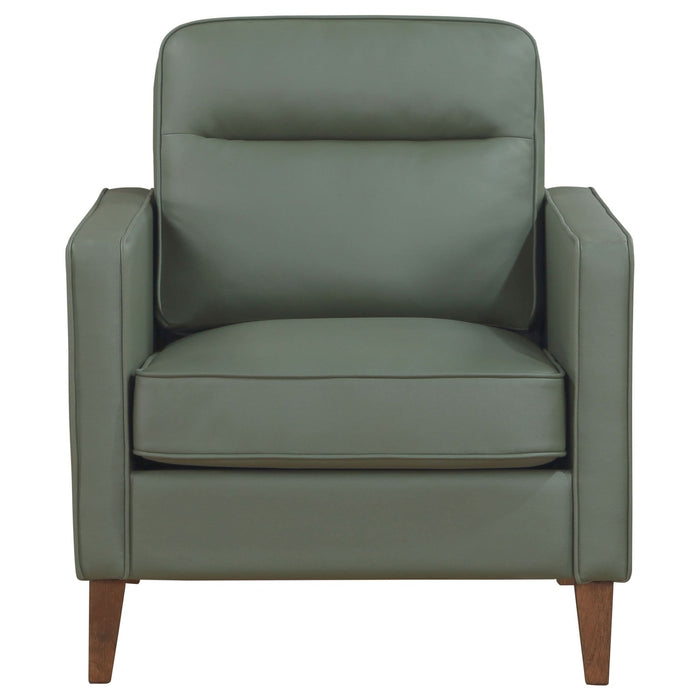 Jonah Upholstered Track Arm Accent Chair Green - Walo Furniture