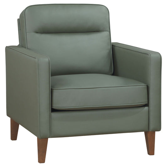 Jonah Upholstered Track Arm Accent Chair Green - Walo Furniture