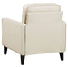 Jonah Upholstered Track Arm Accent Chair Ivory - Walo Furniture