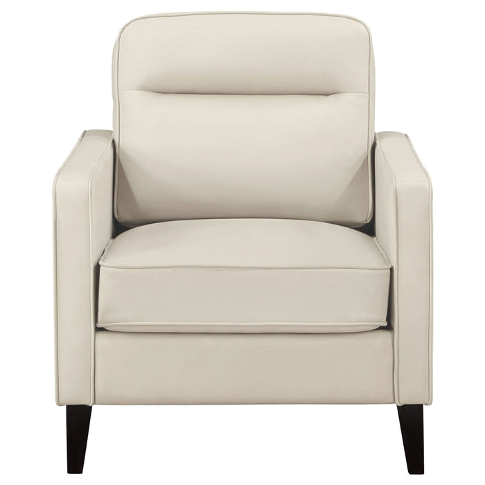 Jonah Upholstered Track Arm Accent Chair Ivory - Walo Furniture