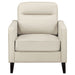 Jonah Upholstered Track Arm Accent Chair Ivory - Walo Furniture