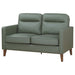 Jonah Upholstered Track Arm Loveseat Green - Walo Furniture