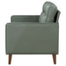 Jonah Upholstered Track Arm Loveseat Green - Walo Furniture