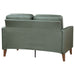 Jonah Upholstered Track Arm Loveseat Green - Walo Furniture