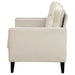 Jonah Upholstered Track Arm Loveseat Ivory - Walo Furniture