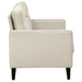 Jonah Upholstered Track Arm Loveseat Ivory - Walo Furniture