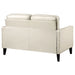 Jonah Upholstered Track Arm Loveseat Ivory - Walo Furniture