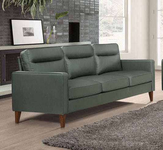 Jonah Upholstered Track Arm Sofa Green - Walo Furniture