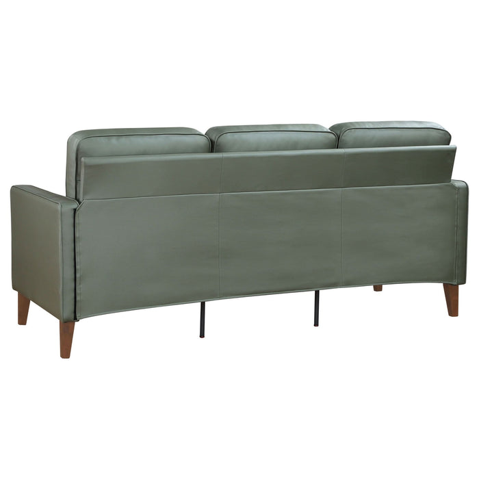 Jonah Upholstered Track Arm Sofa Green - Walo Furniture