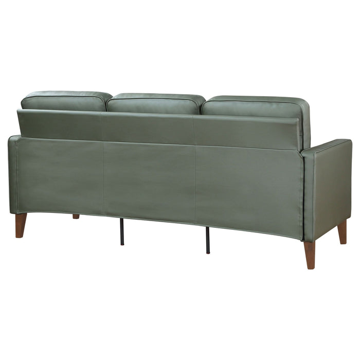 Jonah Upholstered Track Arm Sofa Green - Walo Furniture