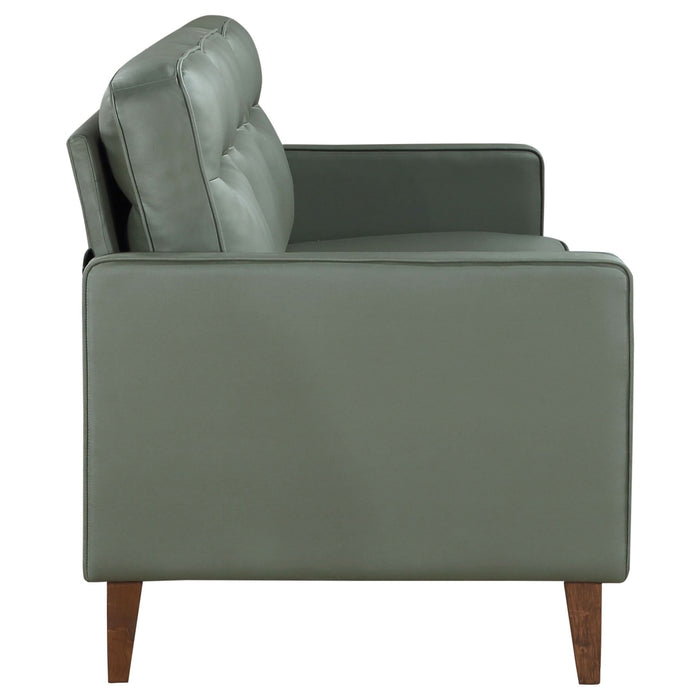 Jonah Upholstered Track Arm Sofa Green - Walo Furniture