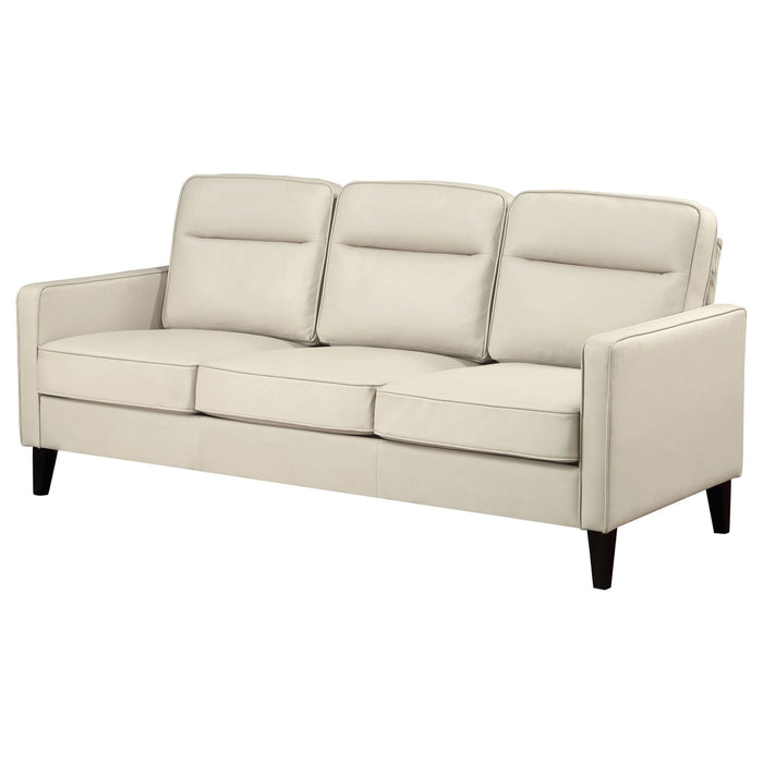 Jonah Upholstered Track Arm Sofa Ivory - Walo Furniture