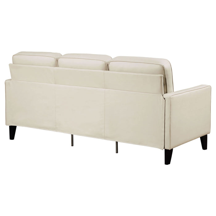 Jonah Upholstered Track Arm Sofa Ivory - Walo Furniture